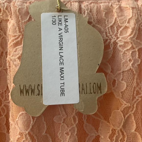 NWT “Sir Alistair Rai” Like A Virgin Maxi Tube Lace Dress - Picture 3 of 4